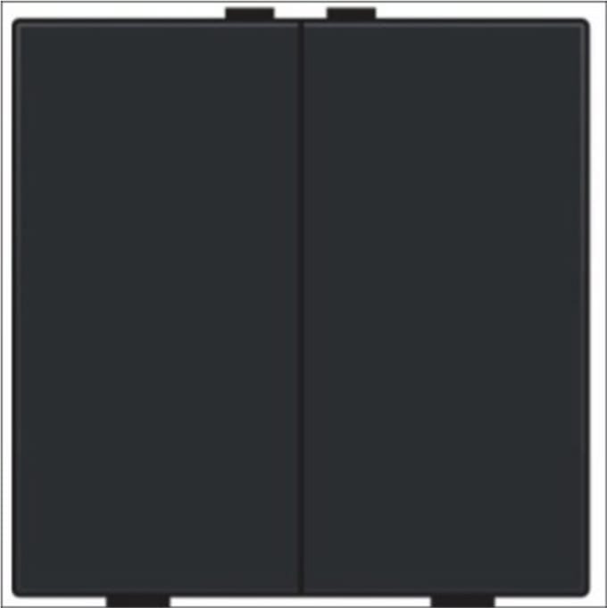 Niko drukknop 2-voudig voor Niko Home Control piano black coated (200-51002)