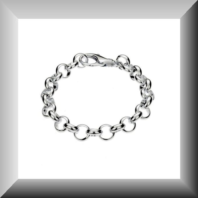 Hetty'S - Stijlvolle - Jasseron armband - 925 zilver - 4 mm breed - 18 cm lang