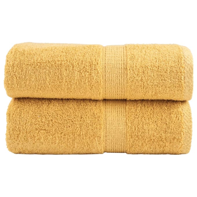 vidaXL - Gastendoekjes - SOLUND - 2 - st - 600 - g/m² - 30x50 - cm - goudkleurig