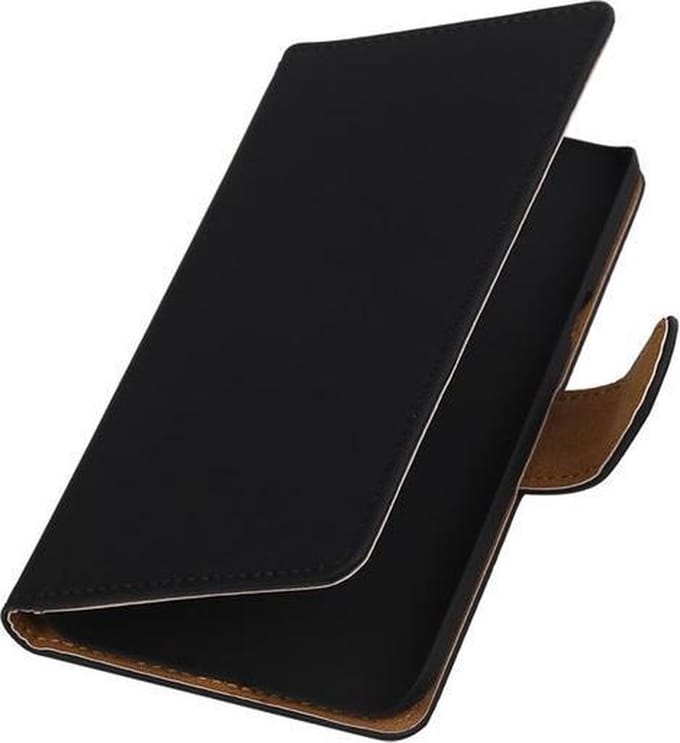 Samsung Galaxy J3 - Effen Zwart Booktype Wallet Hoesje