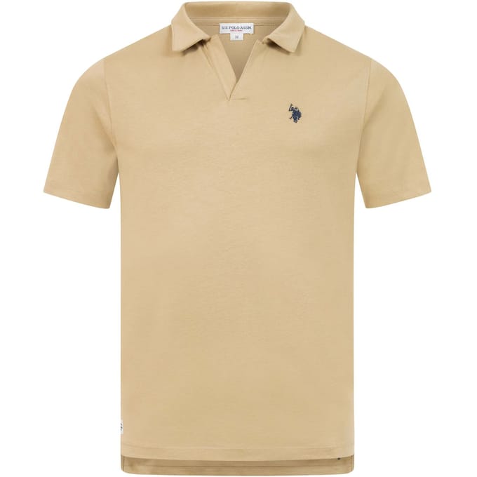 U.S. Polo Assn. heren poloshirt met open kraag