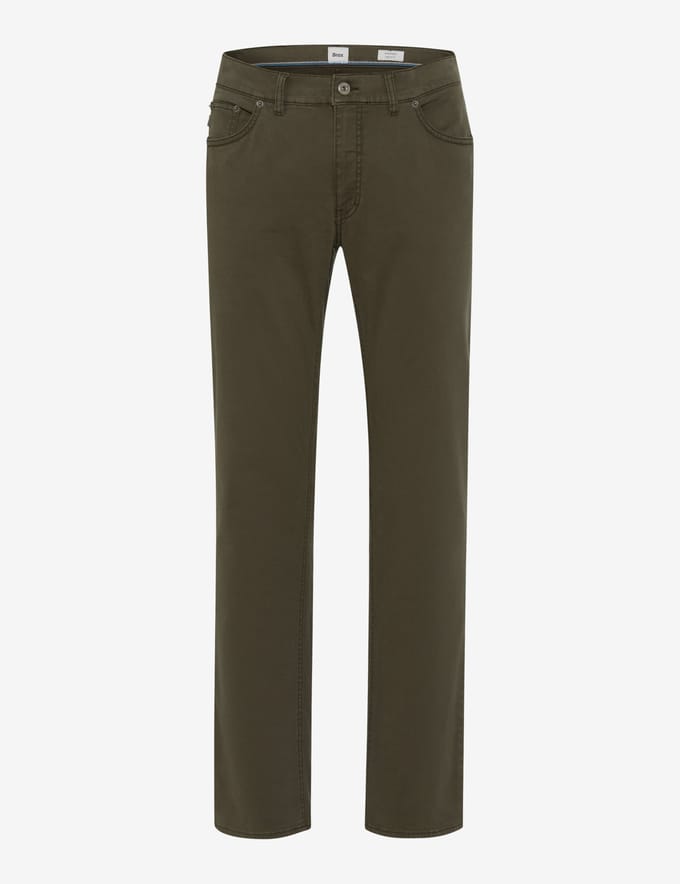 Brax Heren Jeans  Style COOPER BURNT OLIVE Groen Olijf, groen - olijf, maat 36/34