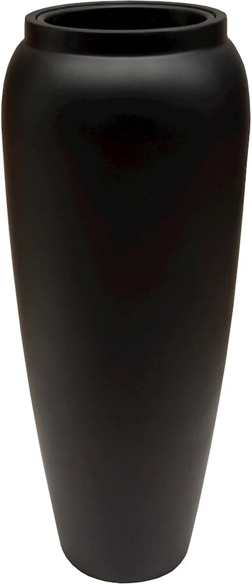 Plantenbak Hobro | Medium | Zwart - Black | incl. binnenhoes | Ø37 x H100 cm