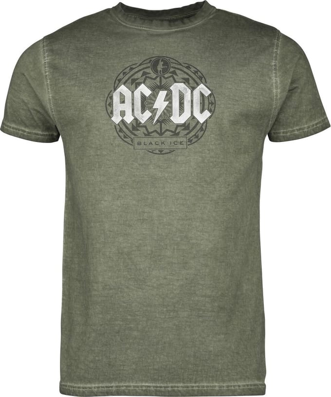 AC/DC T-shirt - Black Ice - S tot 4XL - voor Mannen - groen