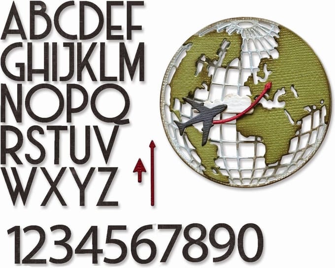 Sizzix • Tim Holtz Thinlits Die Set Vault World Travel 45pcs