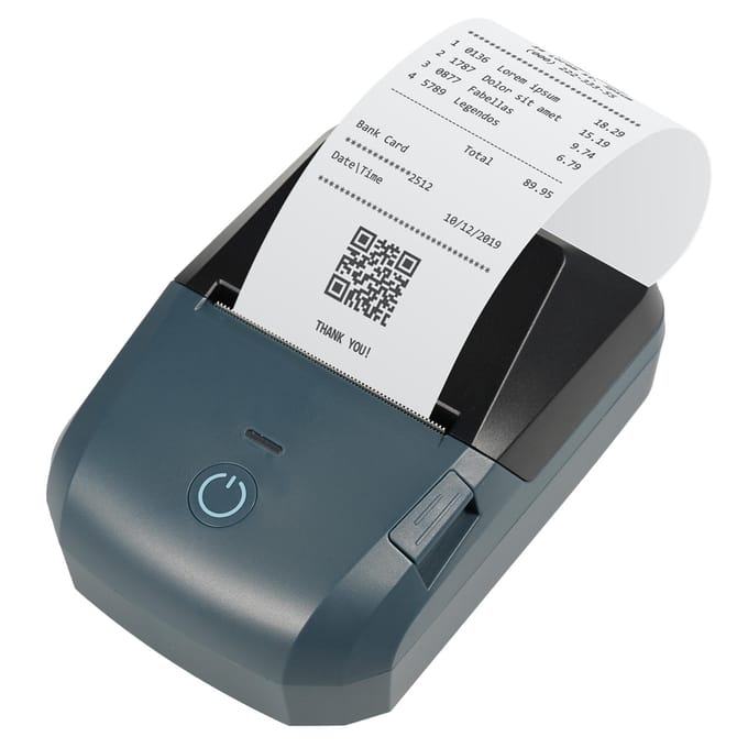 Draagbare Bonprinter 58mm Mini Thermische Labelmaker Draadloze BT USB-verbinding 203dpi Mobiel donkergroene kleur