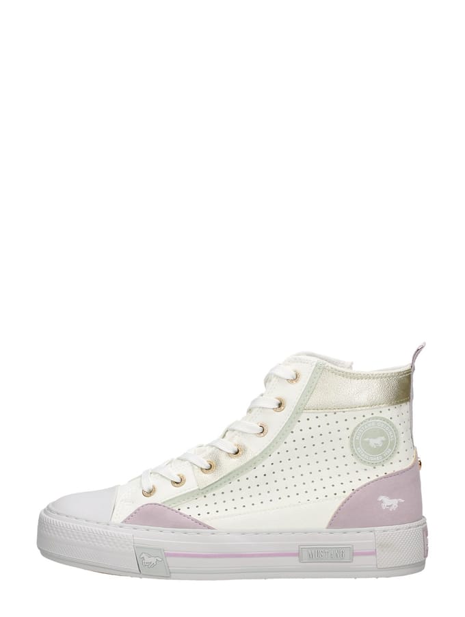 Mustang Veterschoenen Hoog Veterschoenen Hoog - wit - Maat 36