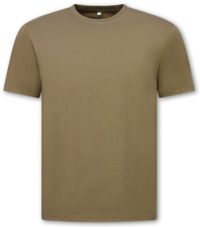 Oversized T shirt Heren - Effen T shirt Heren Blanco - MD6530 - Donker Bruin