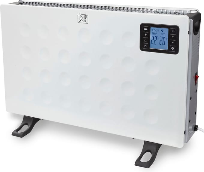 Perel Smart Convectorkachel, voor binnen, drie warmtestanden, 2000 W, 60.5 x 37.5 x 21 cm