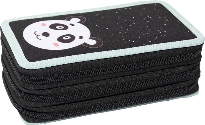 EBERHARD FABER Panda Triple Decker etui voor scholieren, 36-delig