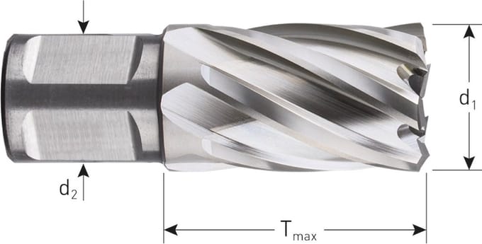 Rotec HSS kernboor SILVER-LINE 22 x 30mm