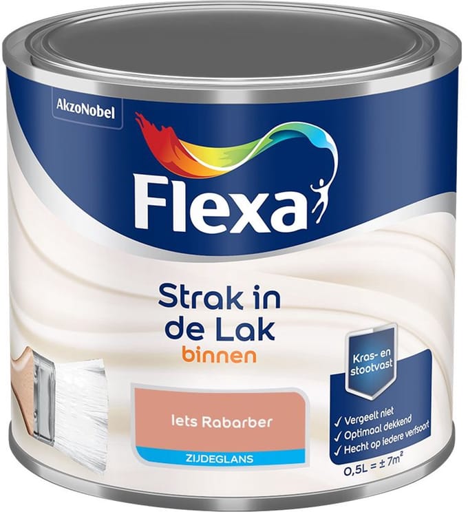 Flexa - Strak In De Lak Binnenlak Zijdeglans - Iets Rabarber - Mengverf - 500 Ml