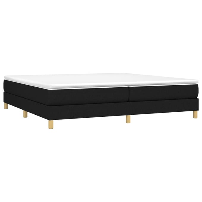 vidaXL - Boxspring - bed - stof - zwart - 200x200 - cm