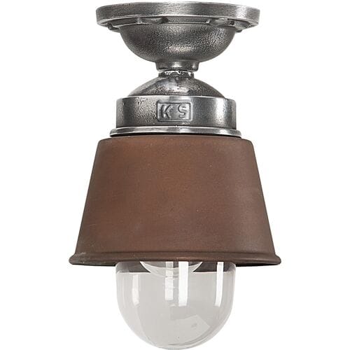 KS Verlichting plafondlamp - Kostas lamp - Rond - Koper - E27 - Buitenlamp