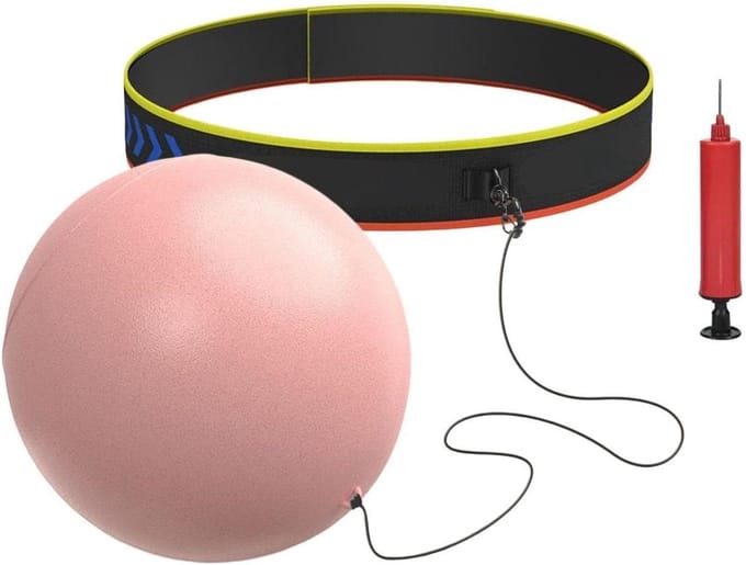Boks Reflexbal - Workout Bal - Reactiesnelheid Trainen - Verstelbare Hoofdband - Opblaasbaar - Roze