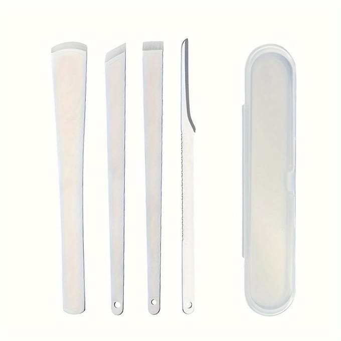Professionele Pedicure Mes Set Professionele Voet Eelt Verwijderaar RVS Nagel Exfoliërende Set white