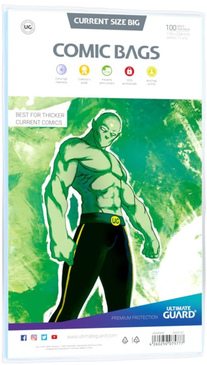 Ultimate Guard Comic Bags Standard (100) - Current Size Big