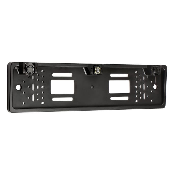 Europese kentekenplaat achteruitrijcamera 12 LED-achteruitrijcamera met achteruitrijradarsysteem 12-LED black