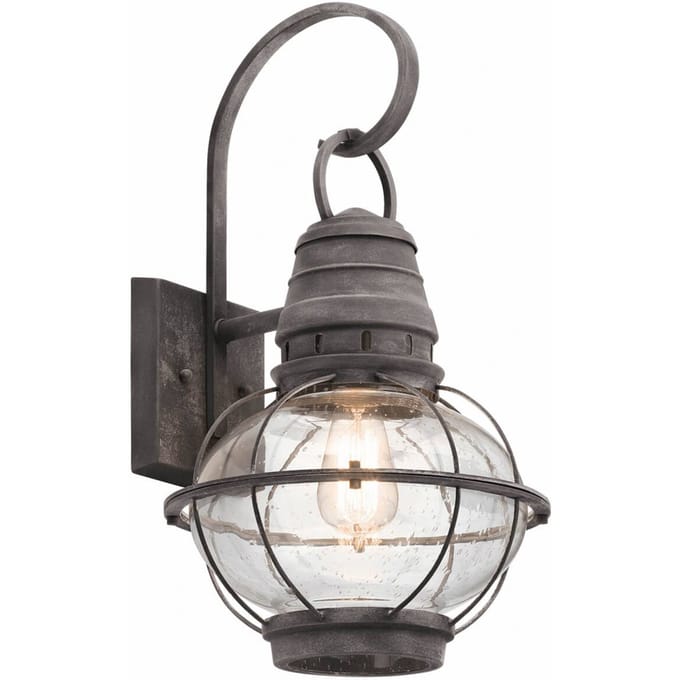 Wandlamp - Steady Lighting - Metaal -  - E27 - L: 31cm - Voor Buiten - Woonkamer - Eetkamer - Zinc