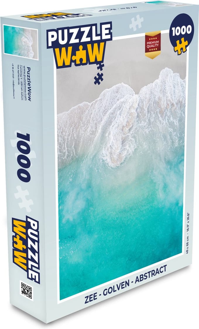Puzzel Zee - Golven - Abstract - Legpuzzel - Puzzel 1000 stukjes volwassenen