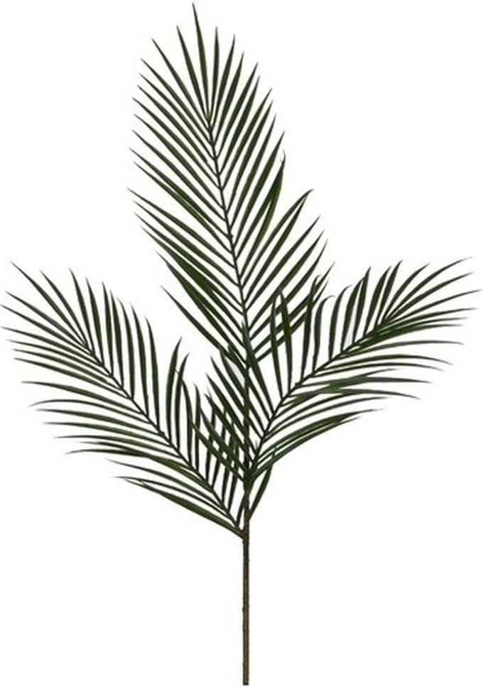 Mica Decorations Kunstblad - groene Areca/goudpalm - kunsttak - kunstplant 95 cm