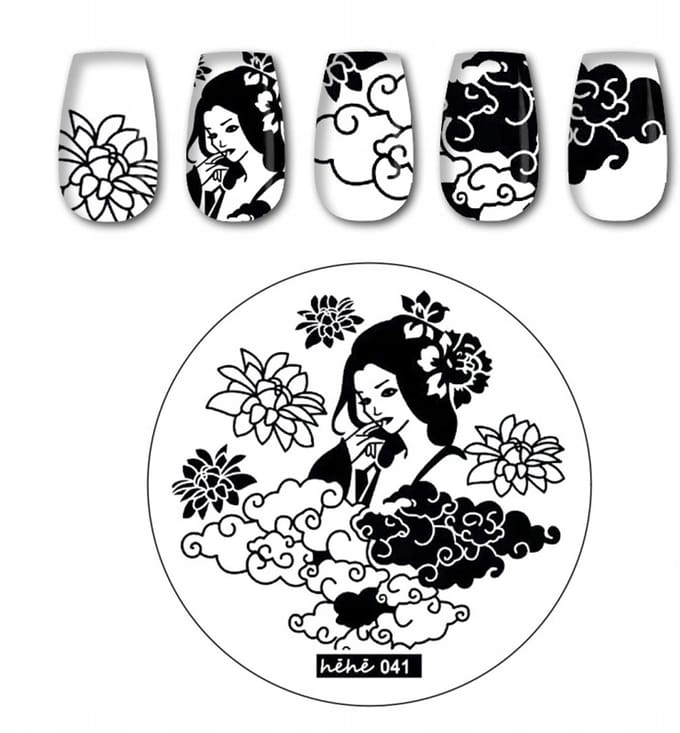 Born Pretty - Blik plaat voor Nagelstempelen - Geisha - 5,6 cm
