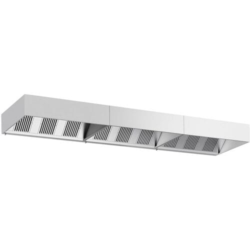 GGM Gastro Kastenhaube - 6000mm - mit Filter & Lampe Zilver