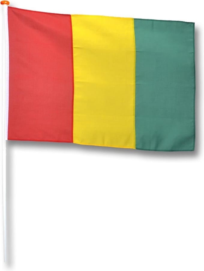 *** Grote Guinea Conakry Vlag 90x150cm - Vlag Guinea - van Heble® ***