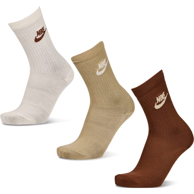 Nike Everyday Cushioned Crew 3 Pack Sokken Unisex - Beige - Maat 38 - 42