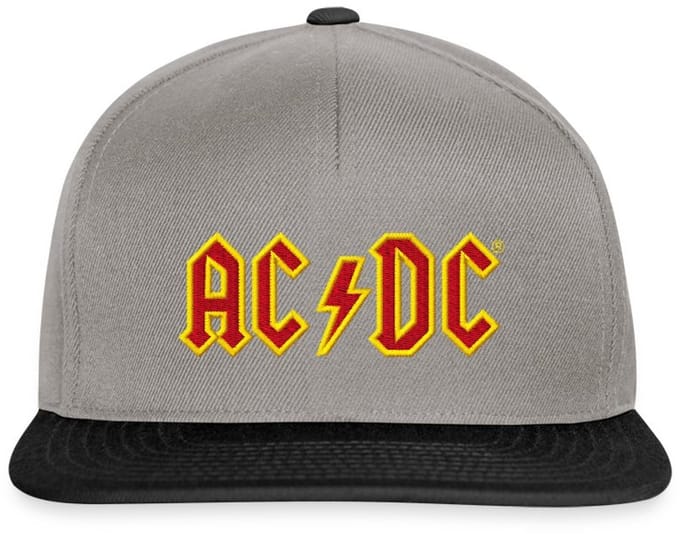 AC/DC Borst Logo In Rood En Geel Snapback cap
