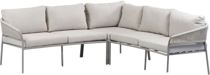 Hoek Loungebank Elvira | Camel & Beige