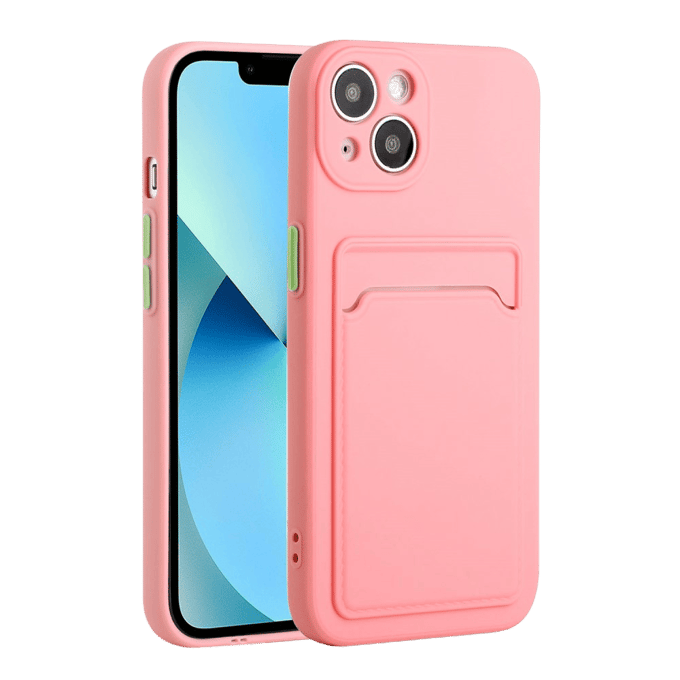 CaseBody iPhone 13 Telefoonhoesje met Kaarthouder Roze
