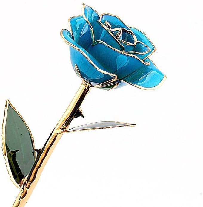 Gouden Roos - Eeuwige Bloem - Romantisch Cadeau - Echt Met Goud - 31.75 cm - Roze