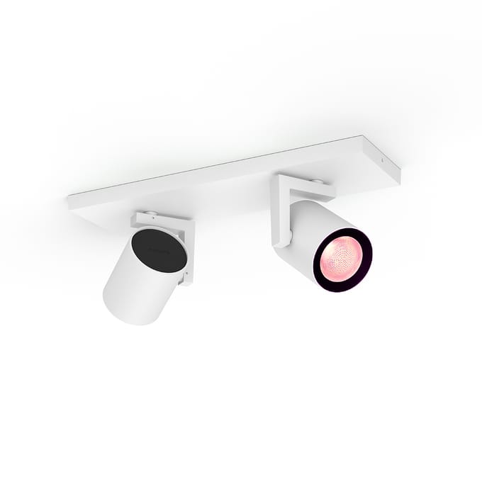 Philips Hue White & Color Ambiance Argenta Bluetooth 2-lichts Spotbalk - Wit