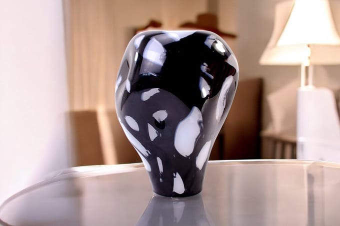 Loranto - Urn Black & White - Urn - 4L inhoud - Urnen voor thuis