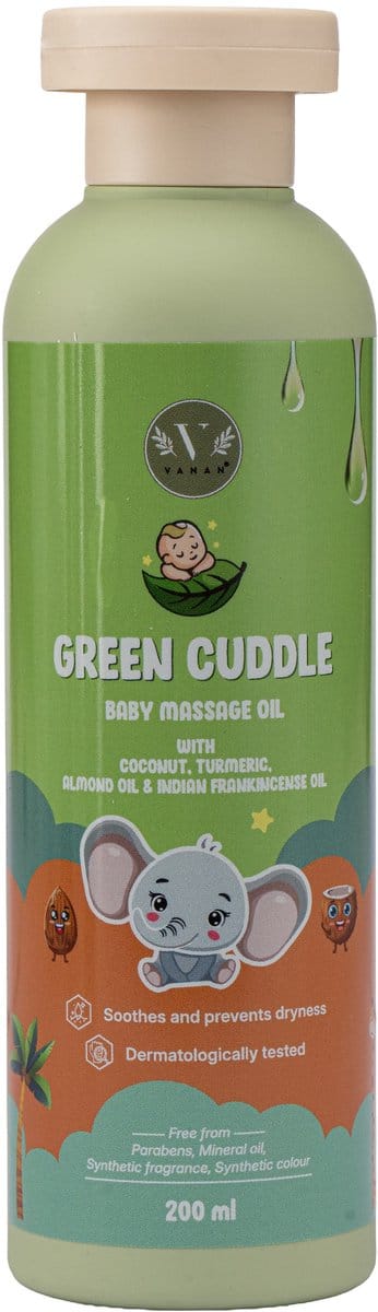 Vanan Green Cuddle Baby Massage Oil (200 ml)