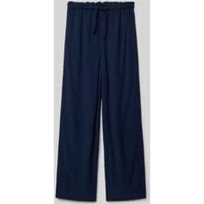 Wide leg broek van pure viscose