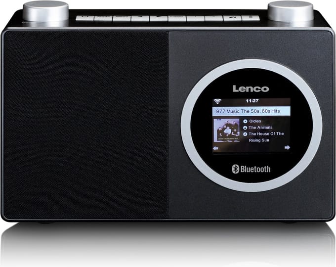 Lenco DIR-70BK - Internet radio with colour display and Bluetooth® - Black - Stereo - Black