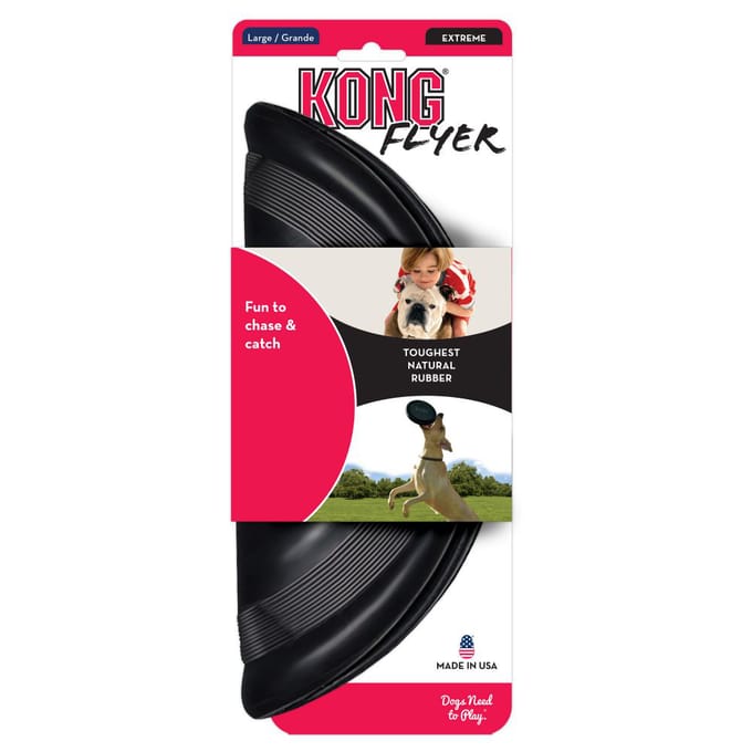 Kong Lichtspeelgoed Flyer Extreme - Hondenspeelgoed - 29,8 cm - Zwart