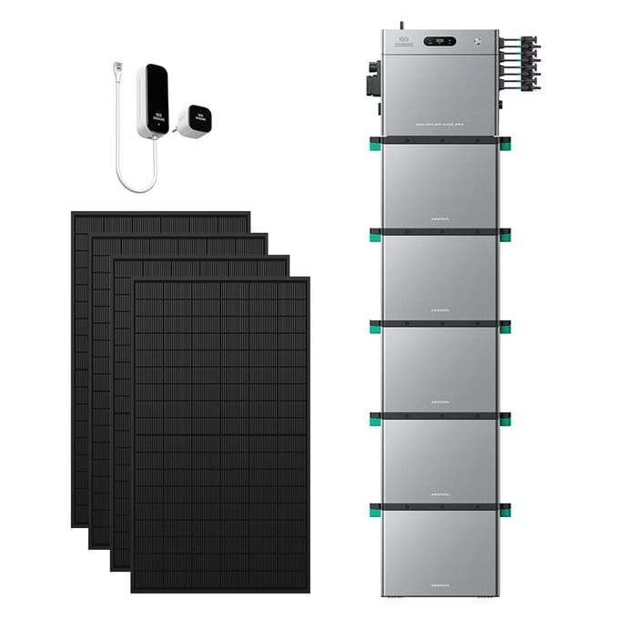 Zendure SolarFlow 2400 Pro - SolarFlow 2400 Pro & Slimme Meter P1 / 5*AB3000L (14.40 kWh) / 4*450W Bifacial Panel  (2340Wp Max)