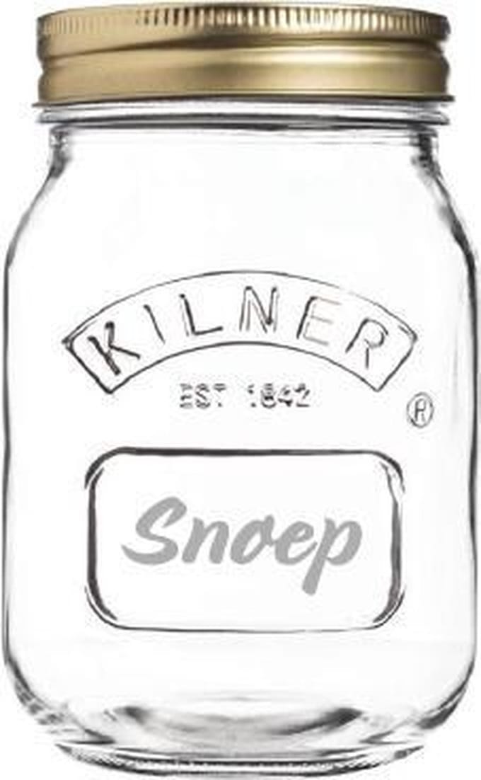 Gegraveerde weckpot 0,5 ltr (Snoep)