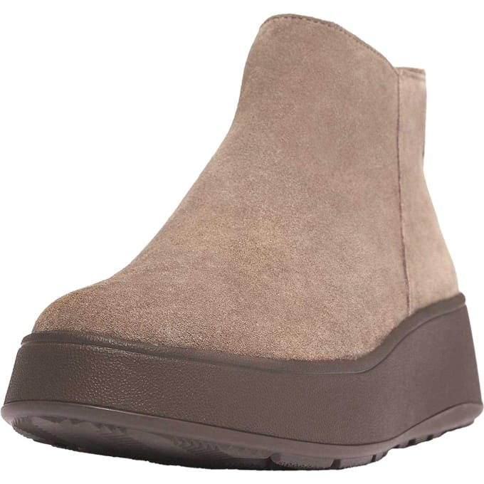 Fit Flop Dames/Dames F-Mode Suede Flatform Enkellaarsjes (Grijs)