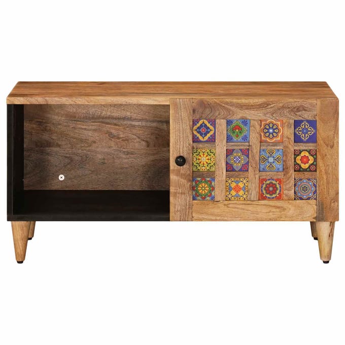 vidaXL - Salontafel - Naturel - 80 - x - 50 - x - 40 - cm - Massief - Mango - Hout
