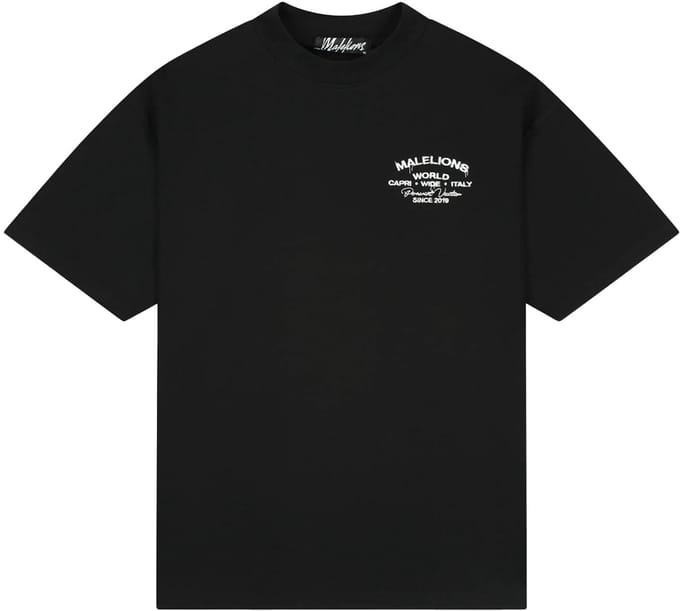 Malelions permanent vacation t-shirt in de kleur zwart.