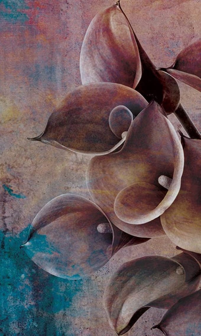 Fotobehang - Flower Abstract II 150x250cm - Vliesbehang