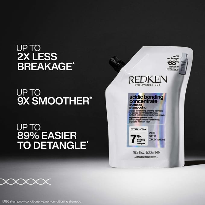 Redken - Acidic Bonding Concentrate Shampoo Refill - Voor beschadigd en veeleisend haar - Herstelt & beschermt het haar - 500ML