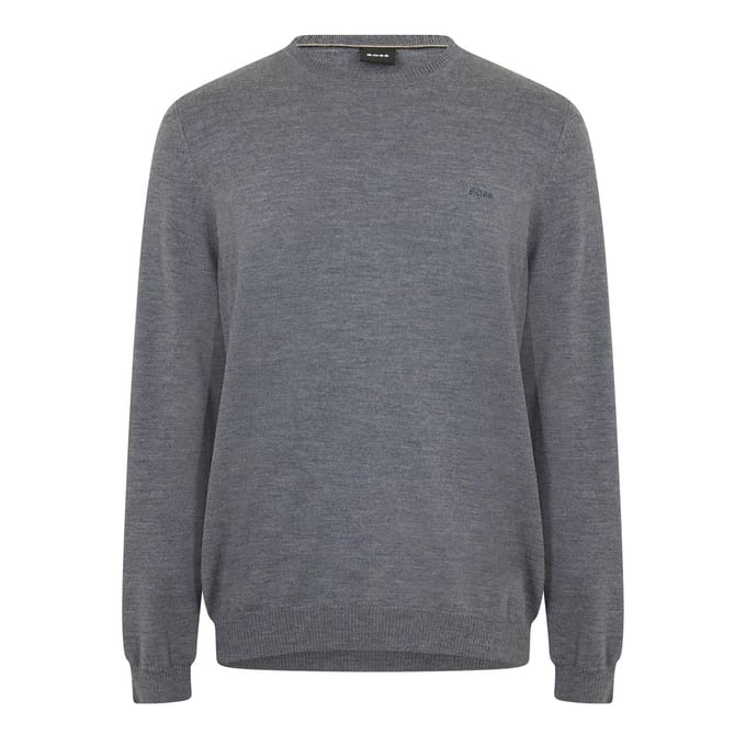 Boss Heren Crew Neck Regular Sweatshirt met lange mouwen (Medium Grijs)