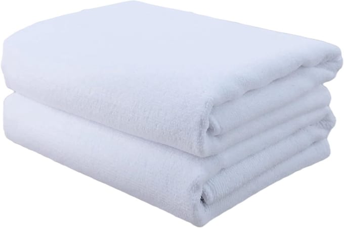 Handdoekset - 2 stuks - microvezel - niet-pluizend - 50 x 101 cm - Wit