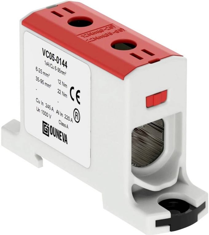 Ouneva Group VC05-0144 Verdeelblok Schroeven Rood 1 stuk(s)
