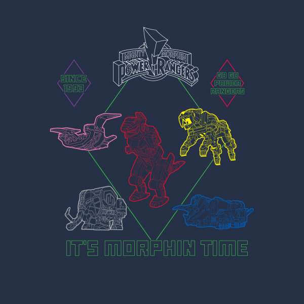 Power Rangers Dinozords Bluprint Hoodie - Blauw - M